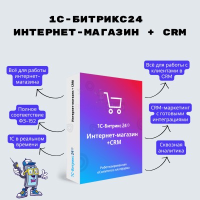 Программа для ЭВМ "1С-Битрикс24". Лицензия Интернет-магазин + CRM (12 мес.) - купить в Мизуре